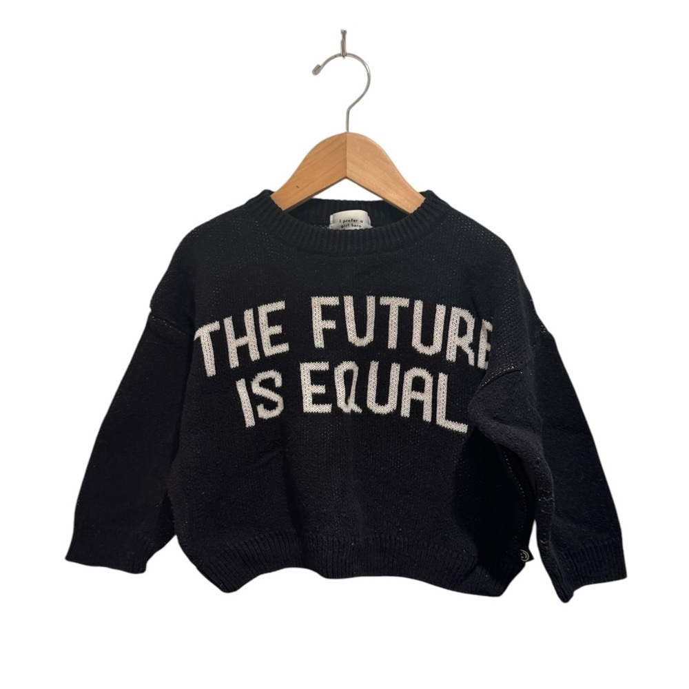 TRESSY Kids Black knit boxy Sweater - size 2